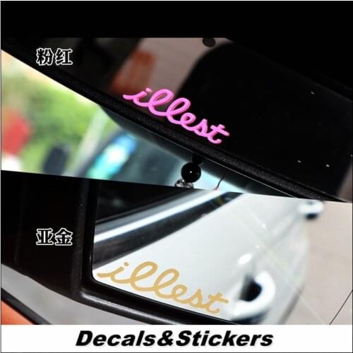 NO.S001 ILLEST Pink Letters Interesting 3M Reflective Stickers MOTO GP Car Sticker Decals Racing Motorcycle