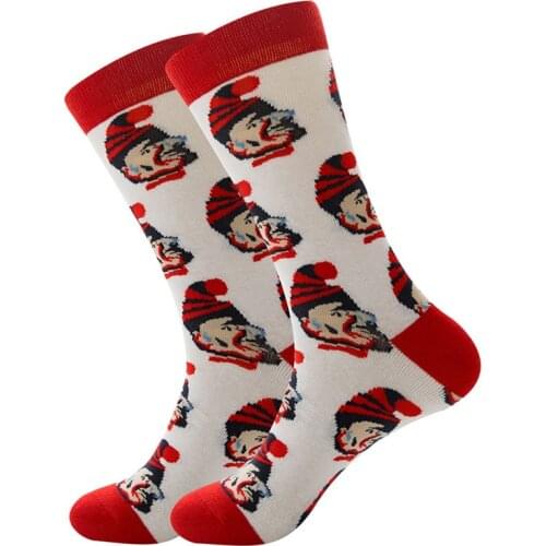 Womens Happy Socks Abstract Cartoon Images Horrid with Print Clown Cactus Sushi 100% Cotton Funny Socks Unisex Female Male