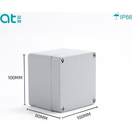 100*100*80MM IP66 Waterproof Die casting Aluminum Junction Box Metal Enclosure Case Custom Box Enclosure DIY Project Case Power