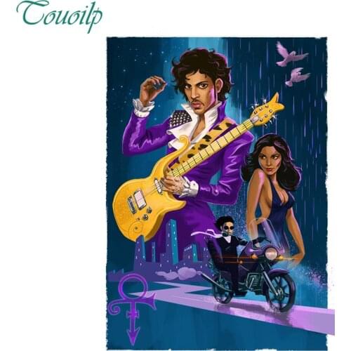 2018 new 5d Diamond Embroidery full Diamonds round&square Handsome Singer Prince Purple Rain Cross Diamond Mosaic Decoration