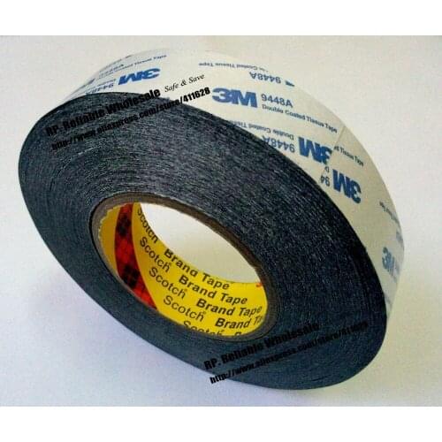 25mm* 50 meters) 3M 9448AB Black Double Sided Adhesive Tape for phone Tablet Touch Screen/ LCD Display Glass/ Housing Repair