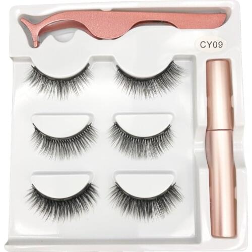 3 Pairs Magnetic False Eyelashes Fluffy Magnet Lashes Eyeliner Long Lasting Natural Magnetic Lashes Make Up Magnetic Eyelashes