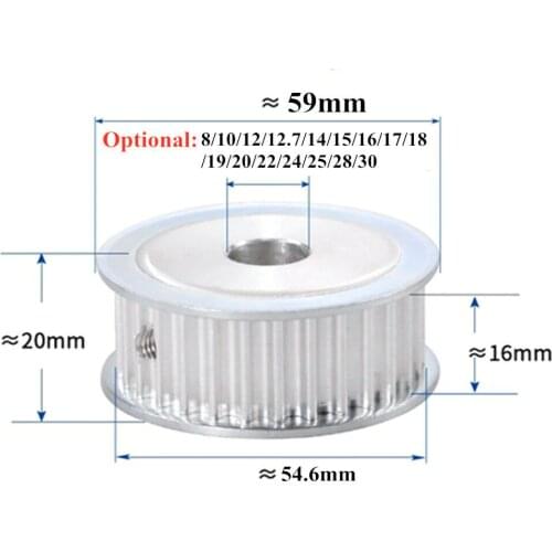 35 Teeth HTD 5M Synchronous Timing Pulley Bore 8/10/12/12.7/14/15/16/17/18/19/20/22/24/25/28/30mm for Width 15 HTD5M wheel Gear