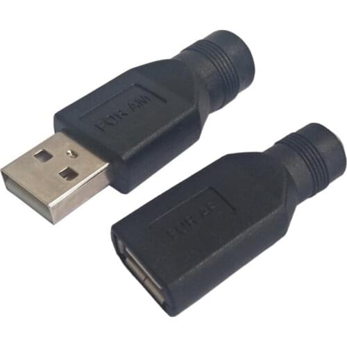 5.5*2.1mm DC Female power Jack To USB 2.0 type A Male Plug Female Jack socket 5V DC Power Plugs diy Connector Adapter Laptop