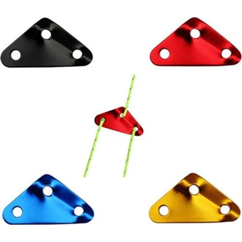 5Pcs/Set Outdoor Camping Triangle Tent Parachute Cord Rope Buckle Aluminum Alloy Cord Buckle Tensioners Fastener Travel Kit