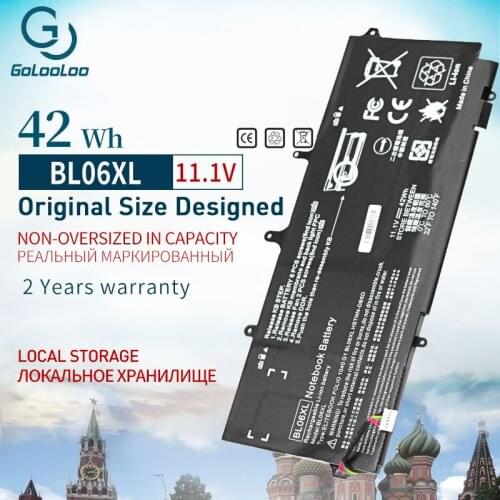 Golooloo 11.1V 42WH Laptop Battery for HP Elitebook Folio BL06XL 1040 G1 G2 G3 DB5D 722236-2C1 171 HSTNN-DB5D W02C