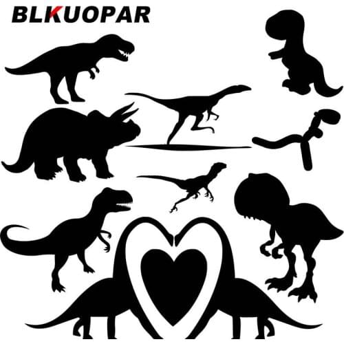 BLKUOPAR for Dinosaur Silhouette Car Stickers Sunscreen Cartoon Decals Scratch-Proof Windows Trunk Decor Car Door Protector