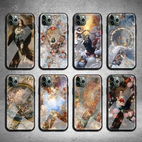 Renaissance art painting aesthetic Phone Case Tempered Glass For iPhone 12 pro max mini 11 Pro XR XS MAX 8 X 7 6S 6 Plus SE 2020