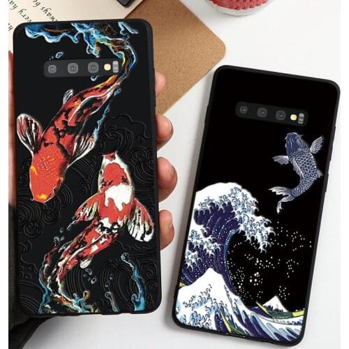 For Funda Samsung Galaxy A71 A50 A70 A51 A10 A30 A20e A21S A31 S20 FE S8 S9 S10 S21 Plus Ultra A7 2018 3D Emboss Carp Case Coque