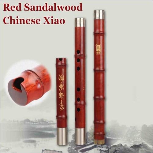 Red Sandalwood Northern Xiao Chinese Wooden Flute Dong Xiao Professional Traditional Musical Instrument Flauta 8 Holes G/F Key