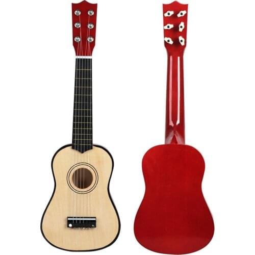 21 Inch 6 Strings Kids Mini Wooden Guitar Children Small Instrument Educational Toy