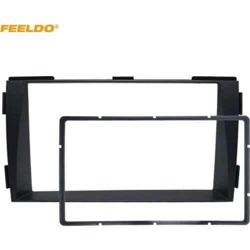 FEELDO Car 2Din Radio Fascia Frame for Hyundai Sonata NFC 2009-2010 Stereo Face Panel Dash Installation Trim Kit #FD5144