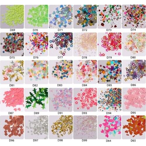 634C Holographic Glitter Nails Sequins Nail Art Multi Colors Sparkles for Face Eyes Body Decoration Tool Christmas Festival
