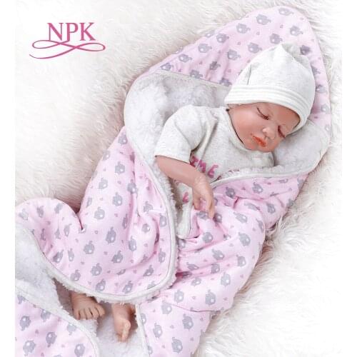 19inch 50CM newborn baby doll lifelike hand detailed painting pinky look reborn baby doll lifelike soft touch cuddly baby