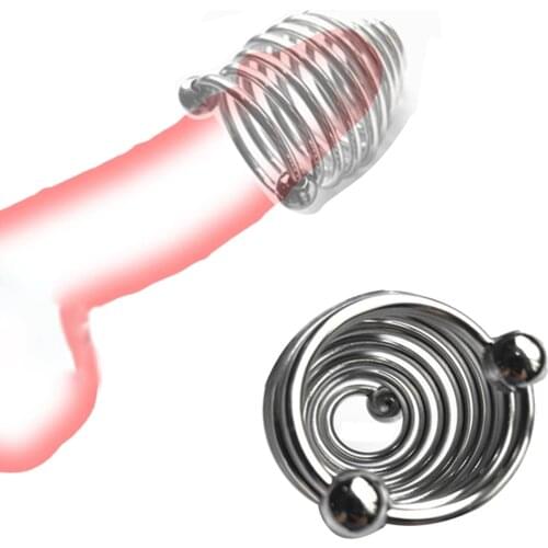 Metal Glans Penis Cock Ring for Male BDSM Penis Stainless Steel Bondage Lock Ring Delay Ejaculation 18+Adult Sex Toy for Men