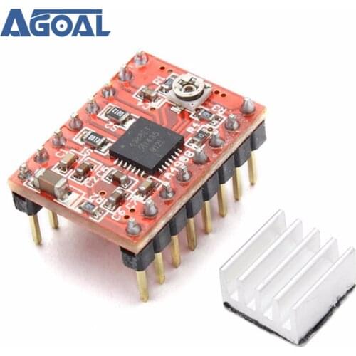 5pcs/lot 3D Printer A4988 Reprap Stepping Stepper Step Motor Driver Module with heat sink Free Shipping factory directly selling