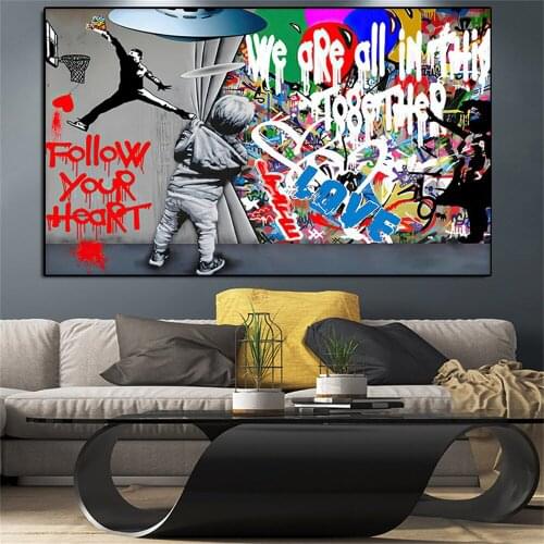 Cartoon Graffiti Wall Art Canvas Painting Nordic Posters and Wall Prints Abstract Pictures for Living Room Cuadros Home Decor