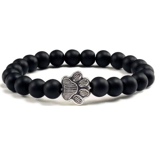 Natural Stone Bracelet Cats Claw Alloy Black Lava Healing Balance Beads Bangles Casual Yoga Men Bracelets Classic Women Jewelry