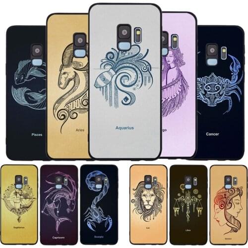 12 constellation Soft phone Case For Samsung S20 S10 S9 S8 S7 edge Plus Lite For Note 8 9 10 A6 A7 A8 A9 Cover