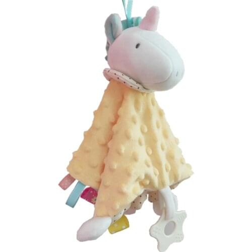 Baby soft soothing towel soothe blanket minky dot unicorn Security toys unisex pacify towel newborn teether appease blanket
