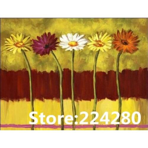 Colored Daisy Flower Simple Needlework,embroidery,DIY 14CT Art Cross stitch kits,Pattern counted Cross-Stitching home decor