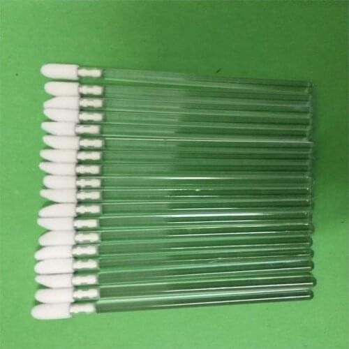Disposable 50pcs/bag Lip Brushes Make Up Brush Lipstick transparent handle Lip Gloss Wands Applicator Makeup tools