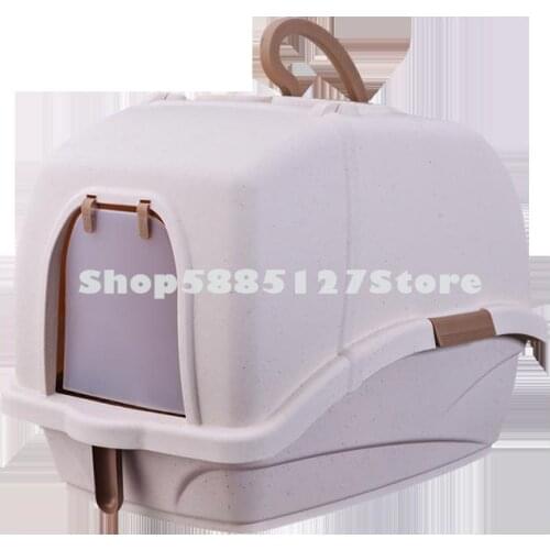 Fully Enclosed Cat Litter Basin Large Size Deodorant Cat Toilet Excrement Basin Splash Proof Deodorant Pet Cat Products