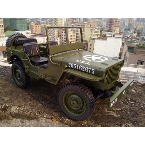 Rc-car-1:10 rc car 1/10 scale 4X4 shaft-driven drivetrain U.S.4wd off-road military jeep rc car toys For Children