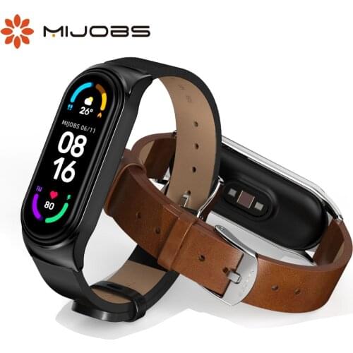 Band Strap for Xiaomi Mi Band 6 5 4 3 NFC Leather Wristband For Miband 6 Global Version Bracelet Accessory for Mi Band 5 Correa