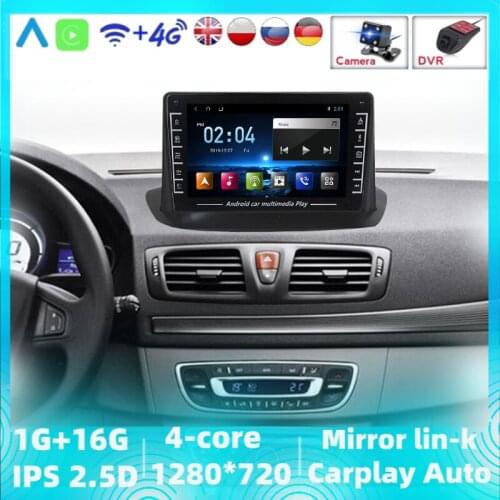 Android System 1GB 16GB GPS Car Radio For Renault Megane 3 Fluence 2008-2014 Multimedia Player Stereo 2din 8inch IPS Screen SWC