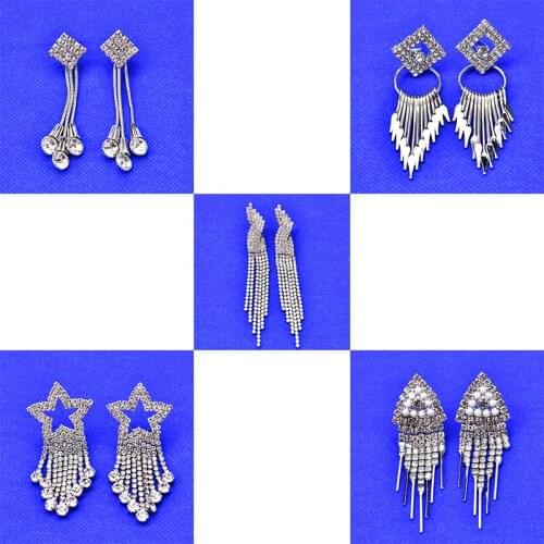 High Quality Glass Crystal Rhinestone Tassels Brooch With Pin 2pcs/Lot High Heels Diy Accessories Shoes/Bags/Shoulder/Belt Shiny