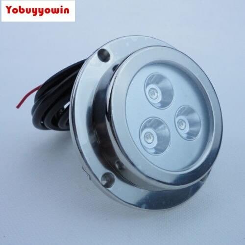 Top Quality!!! 2PC 9W WHITE UNDERWATER BOAT LED LIGHT MARINE FISHING First-class stainless steel (316) Squid Light SS