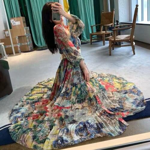 DressHawaii brand Celebrity designer beach e-girl high quality party casual vacation long sleeve chic midi dresses for women za