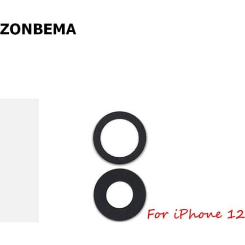 ZONBEMA 10Set For iPhone 12 Mini Pro Max Back Rear camera Glass lens with sticker adhesive Replacement Parts