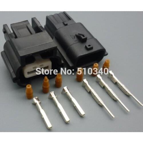 1 Sets 3 Pin Waterproof Male Female Electrical Wire Connector Car Plug