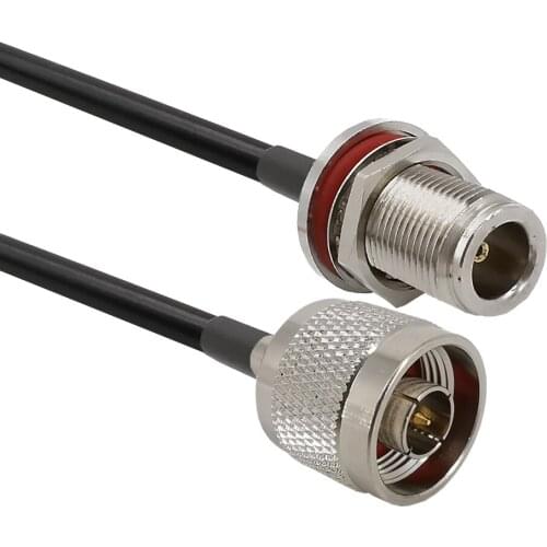 1Pcs N Type LMR 200 RF Coaxial Connector 50 Ohm N Male Plug to N Female Jack LMR200 Extension Pigtail Cable Adapter 1M 3M 6M 9M