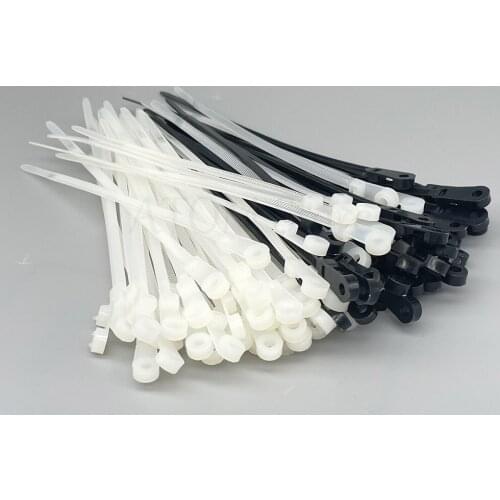 100pcs Nylon cable tie 3 * 150 fixed cable tie,screws fixed head type cable tie