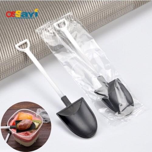 100Pcs/Pack Disposable Ice Cream Spoons Healthy Sanitary Package Dessert Cake Cupcake Spoon