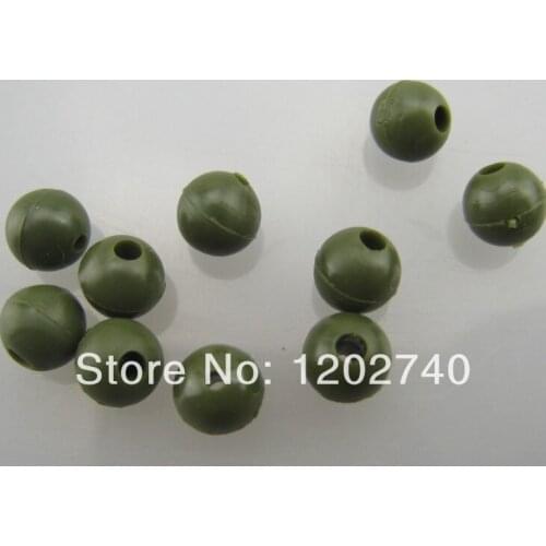 1000 x 8 mm Soft Tapered Bore Beads in Green-Carp Terminal End Tackles for Carp Fishings