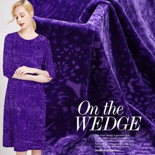 114cm silk velvet fabric meter 8 mm perspective hollow bumout velvet silk fabric dress rayon fabric wholesale silk cloth