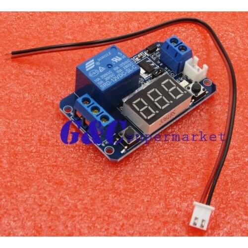 12V LED Digital Display Trigger Time Delay relay Module 0-999s 0-999Seconds diy electronics