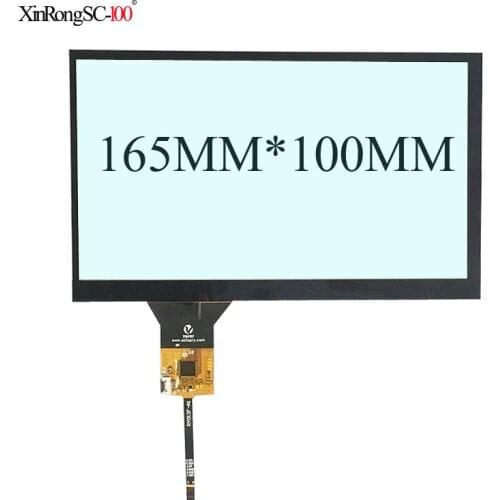 165mm*100mm 164mm*99mm 7 inch touch screen universal capacitive navigation screen DVD car navigation screen 6 pin GT911