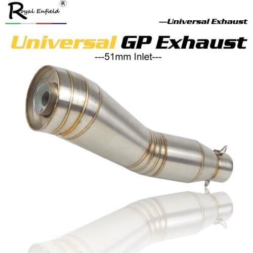 51mm Inlet Universal Motorcycle Exhaust Muffler Escape for Honda Kawasaki Yamaha KTM DUCATI ATV R1 R3 R6 ninja 400 250 fz6 z1