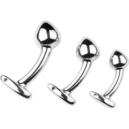 New Arrival Metal Anal Plug Hook Bead Sex Toys For Women/ Men Masturbators Prostate Massage Butt Plug Dilator Anus Colon Plug