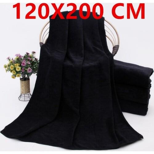 120X200 cm microfiber bath towel,quick-drying, super soft,absorbent large bath towel,body bathroom,sports travel,outdoor (black)
