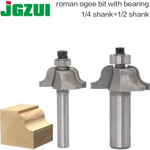1pc 1/4"1/2 Shank High Quality Roman Ogee Edging and Molding Router Bit Wood Cutting Tool woodworking router bits