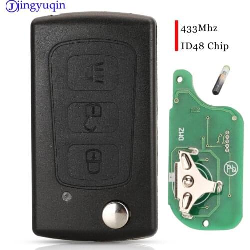 Jingyuqin 3 Buttons Flip Remote Key Fob 434Mhz ID48 Chip Aftermarket For Great Wall Haval Hover H3 H5