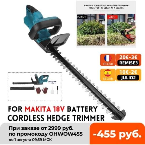 Hedge Trimmer Brushless Cordless Hedge Trimmer Dual Action Pruning Saw Cutter Rotating Handle Garden Tool for Makita 18V Battery