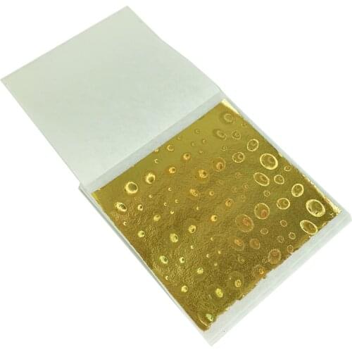 Laser gold foil leaf - 8x8.5 cm 100 sheets shiny Imitation gold leaf alloy foil wall crafts furniture painting art works gilding