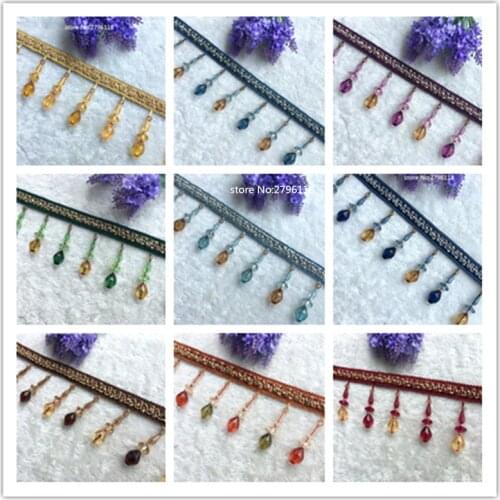 HOT! 50 meters / 9 CM Long tassel fringe for curtains Ribbon Lace Accessory Sew Latin Dress Garment curtain accessories